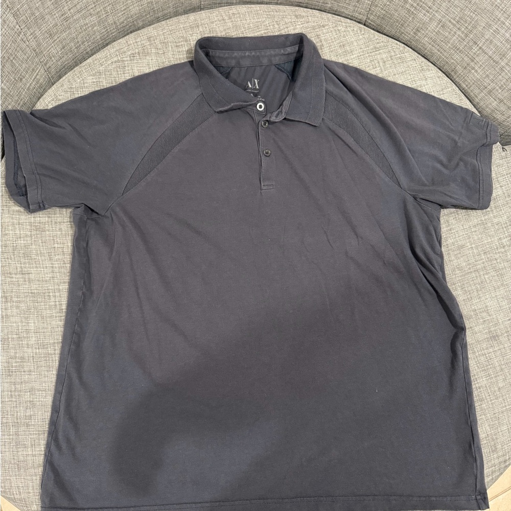 Armani Exchange Dark Gray Polo Shirt
